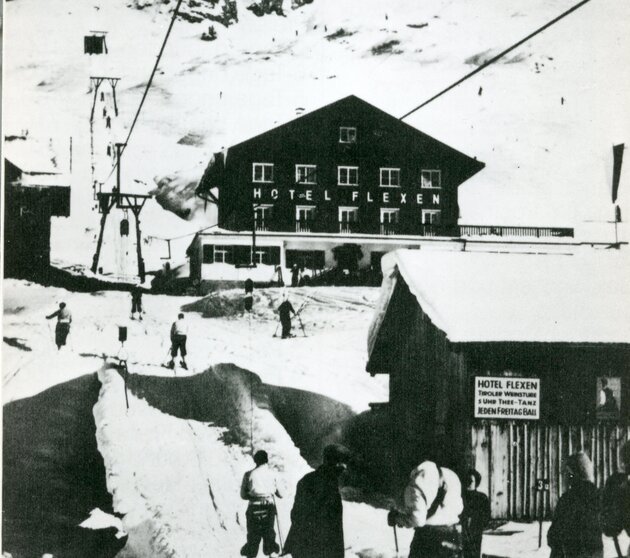 1937 - der erste Schlepplift in Zürs