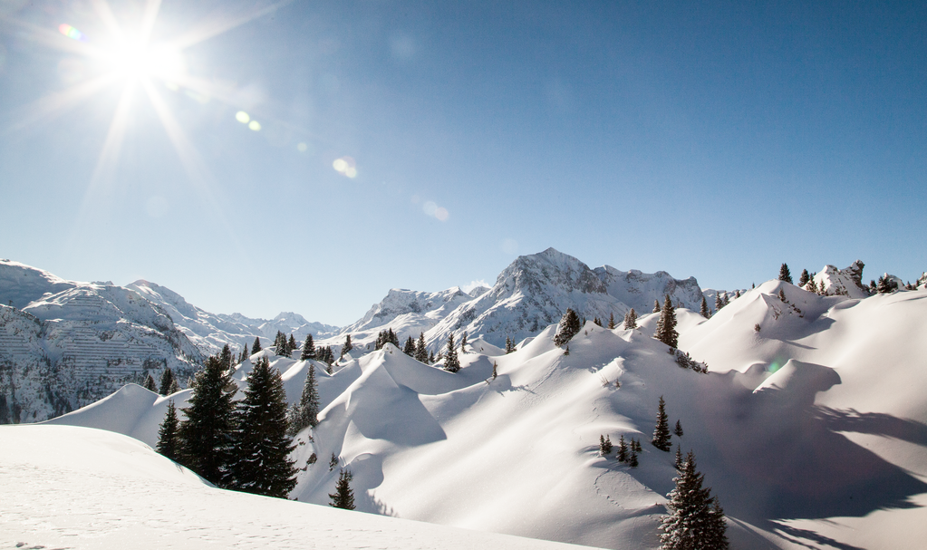 Omeshorn und Gibslöcher - Ski Arlberg Ausblick auf das Omeshorn und Gibslöcher in Lech-Zürs
