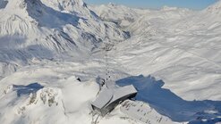 Middle station Flexenbahn with view to Trittkopfbahn I and Zürs