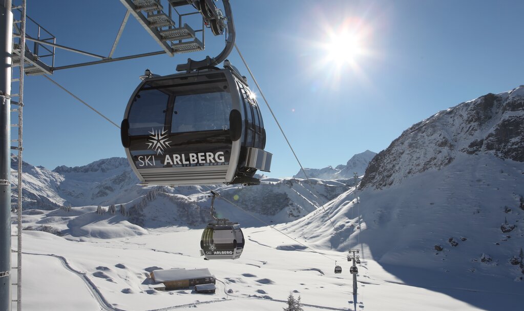 Auenfeldjet mit Blick aufs Auenfeld in Richtung Lech