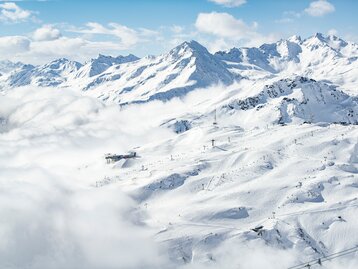 View of the ski slopes at Galzig