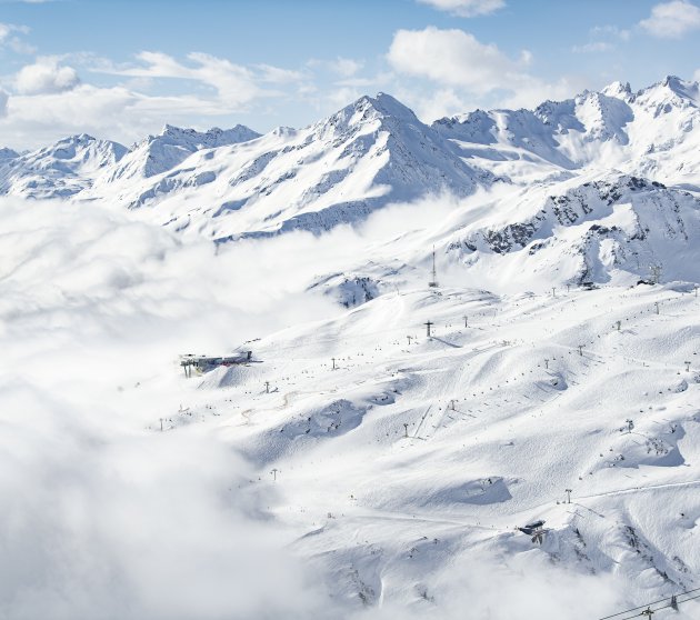 Galzig - Ski Arlberg Ausblick auf die Skipisten am Galzig