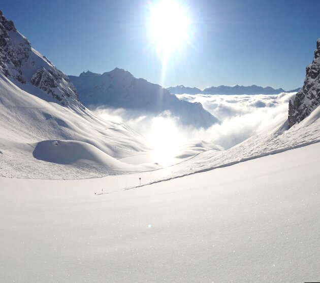 fresh snow on the ski slopes at Arlberg