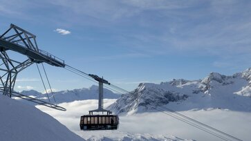 Gondola of the Rüfikopfbahn in Lech-Oberlech-Zürs at Arlberg