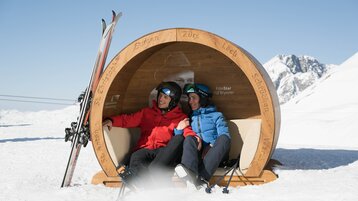 Viewpoint on the ski slopes at Arlberg