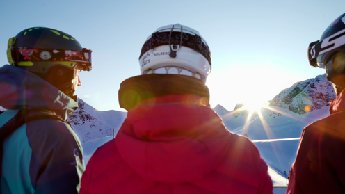 Morning atmosphere at the early start at the long train in Lech