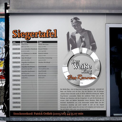 Siegerliste des Weißen Rings mit Jahresangaben und Namen.