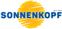 Logo of Sonnenkopf Resort featuring a yellow sun and blue text.