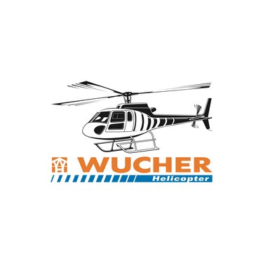 Logo of Wucher Helicopter featuring a stylized helicopter.